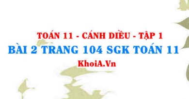 Bài 2 trang 104 SGK Toán 11 tập 1 Cánh Diều